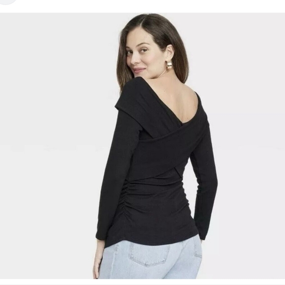 NEW Isabel maternity black top criss cross XL target - Picture 7 of 9